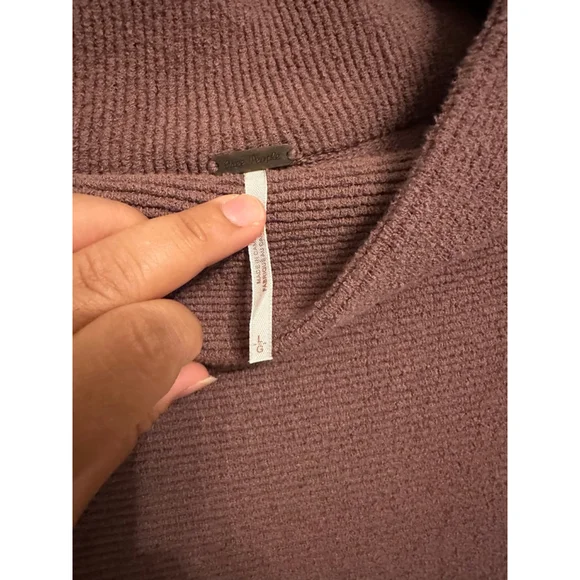 Women's Free People Cowl Neck Sweater L Brown - Picture 5 of 6